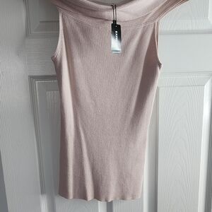 Express Off-Shoulder Sweater in Blush